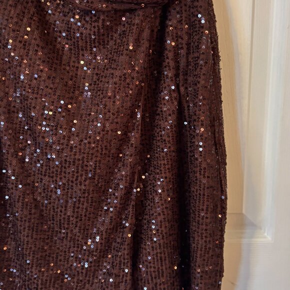 Brown Corset Sequin Mini Dress - ORIGINALLY $80 - AT LOWEST SUGGESTED LISTING - Picture 4 of 7